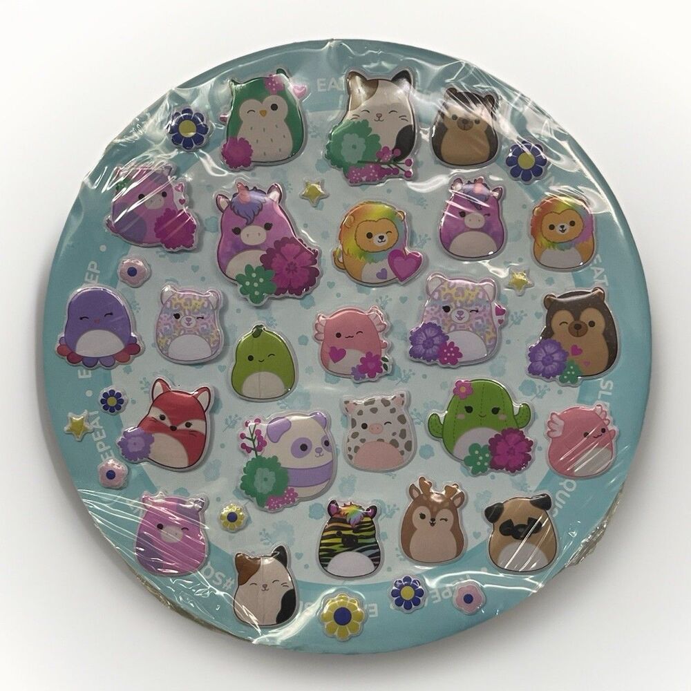 Squishmallow Puffy Stickers New Sealed